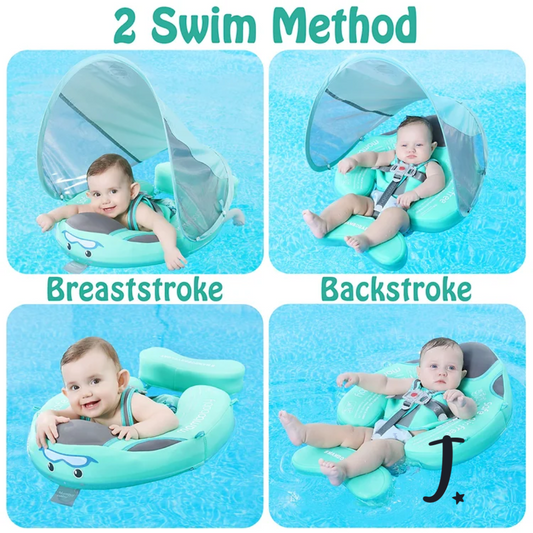 PRE ORDER Mambo baby chest and back float - Air free - With canopy