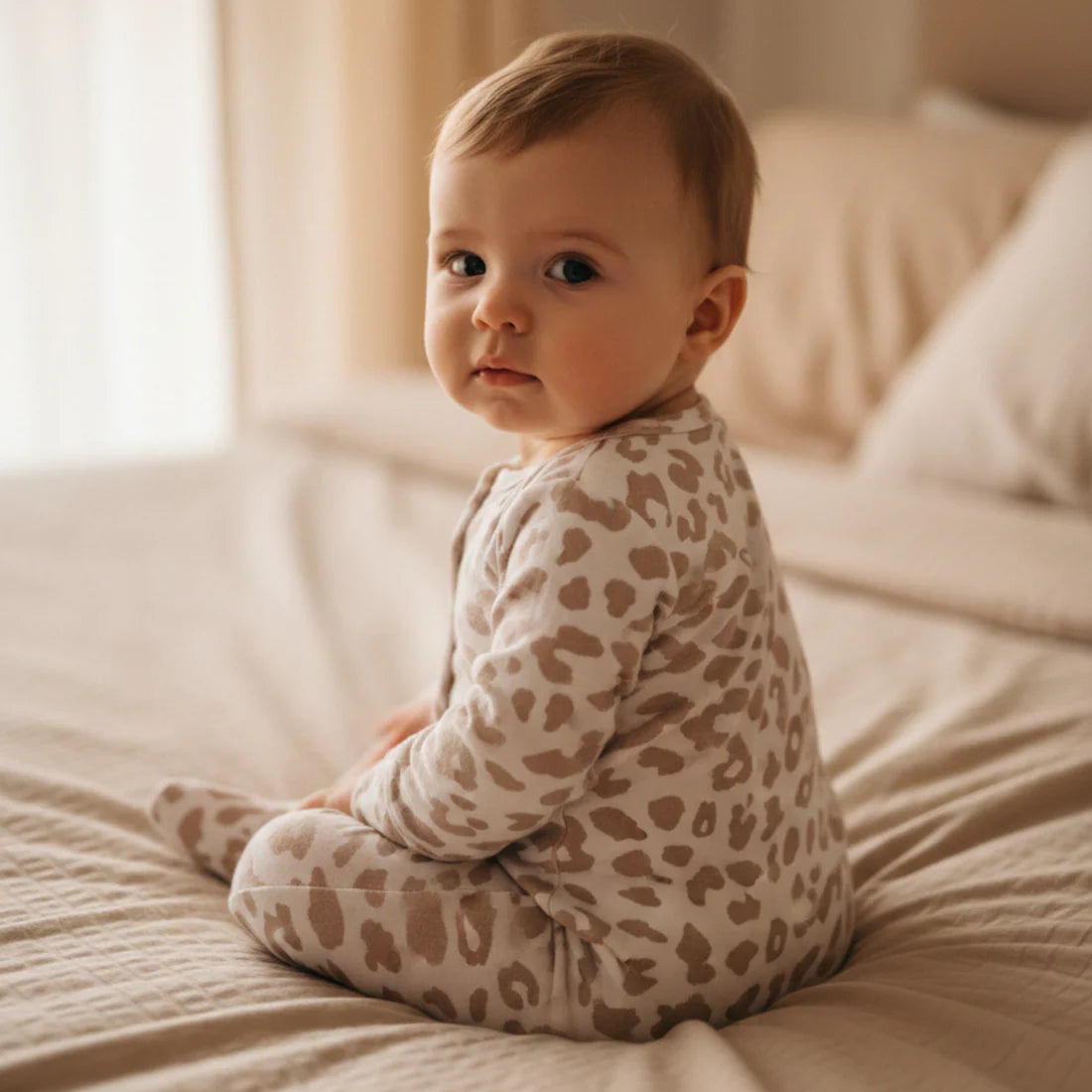 Magnetic Munchkin - Oat Leopard Romper