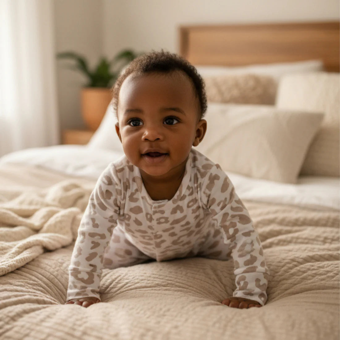 Magnetic Munchkin - Oat Leopard Romper