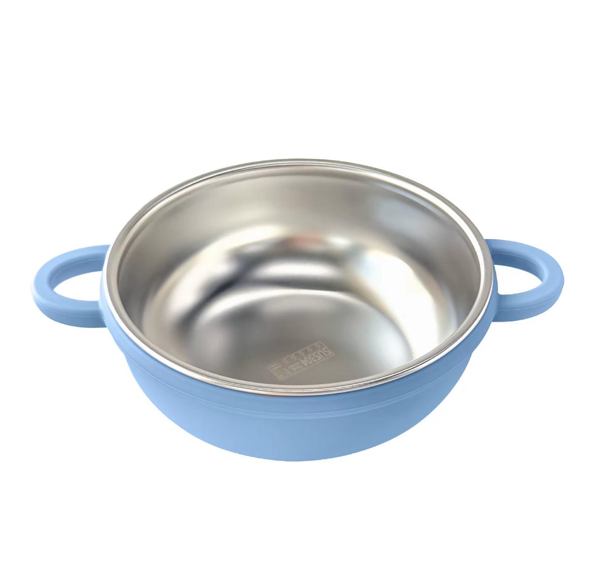 Dodi stainless steel and silicone bowl with lid