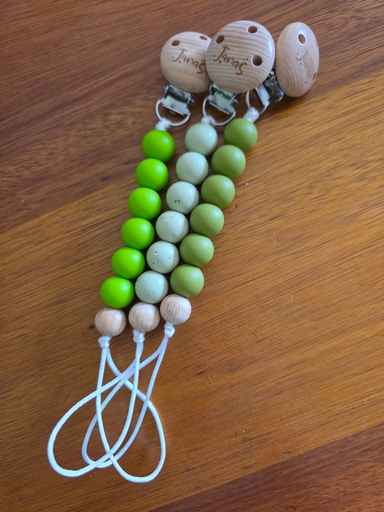 Solid Silicone Dummy Clips - Greens