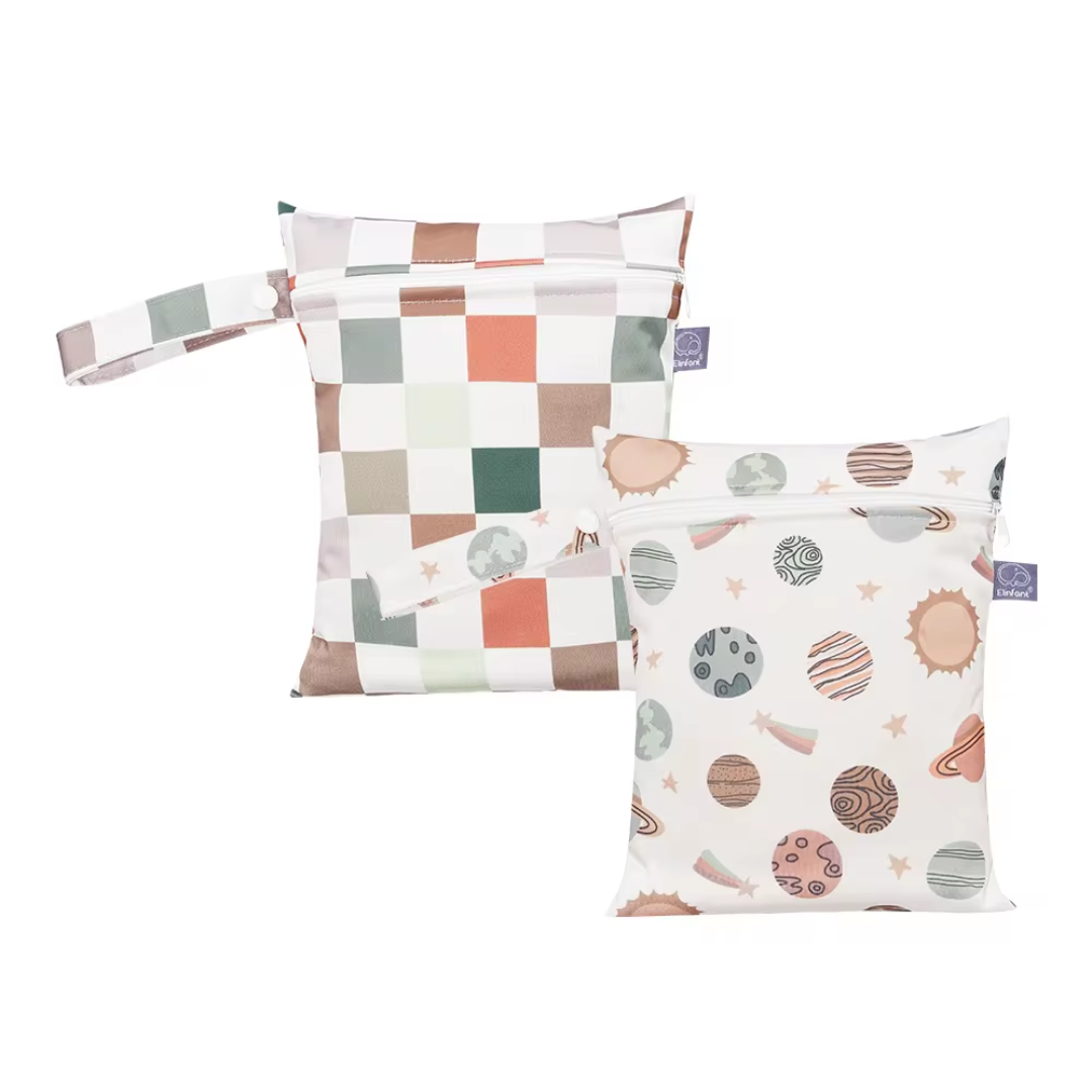 Squares and space small wet bag