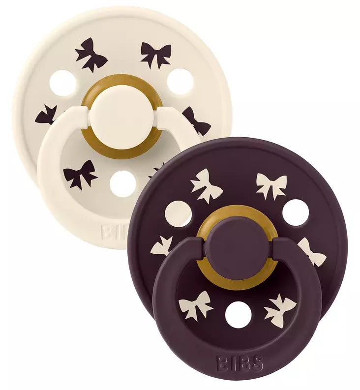 BIBS - Holiday Bow Pacifier - 2 Pack Latex