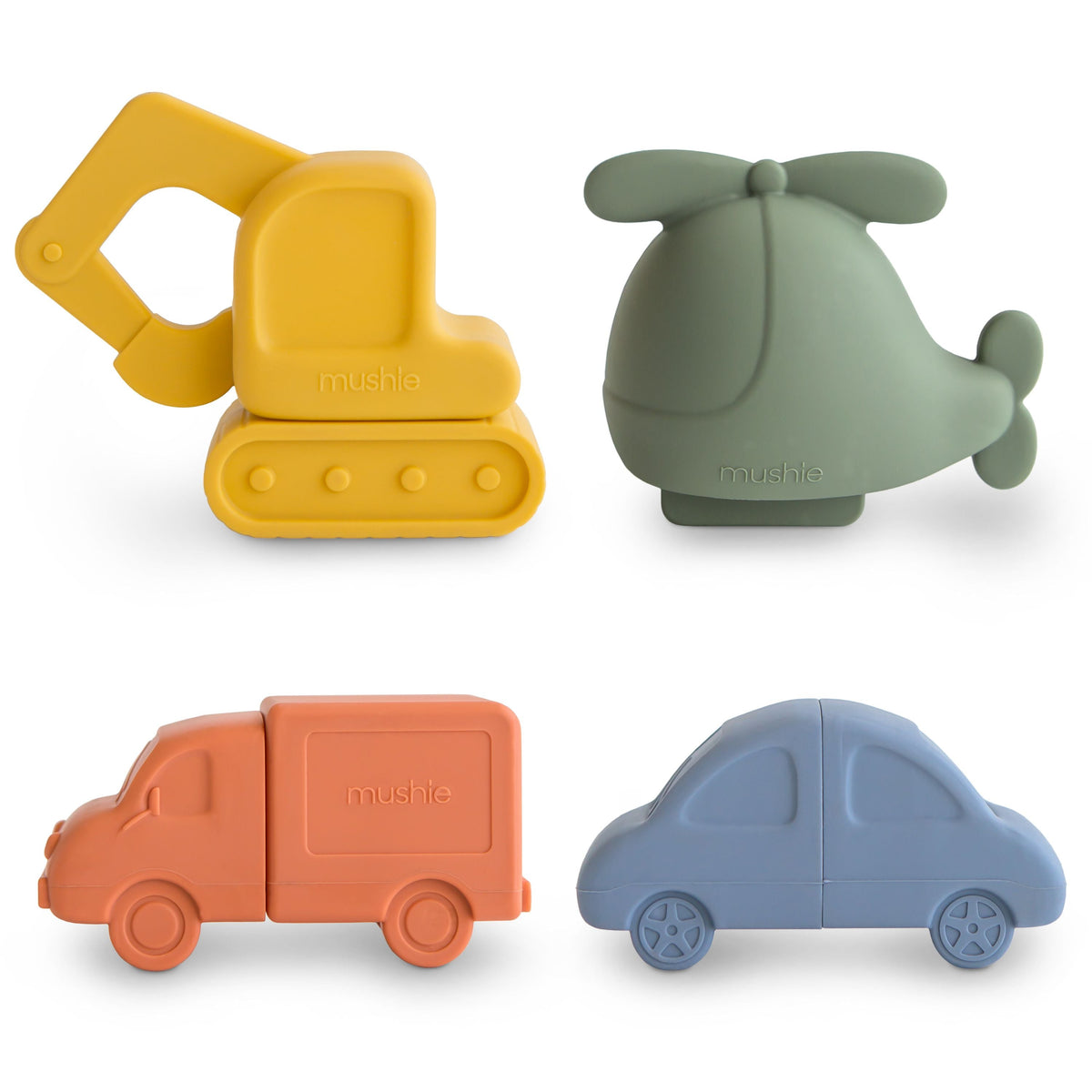 Mushie Bath Play Set 4P - Vehicles