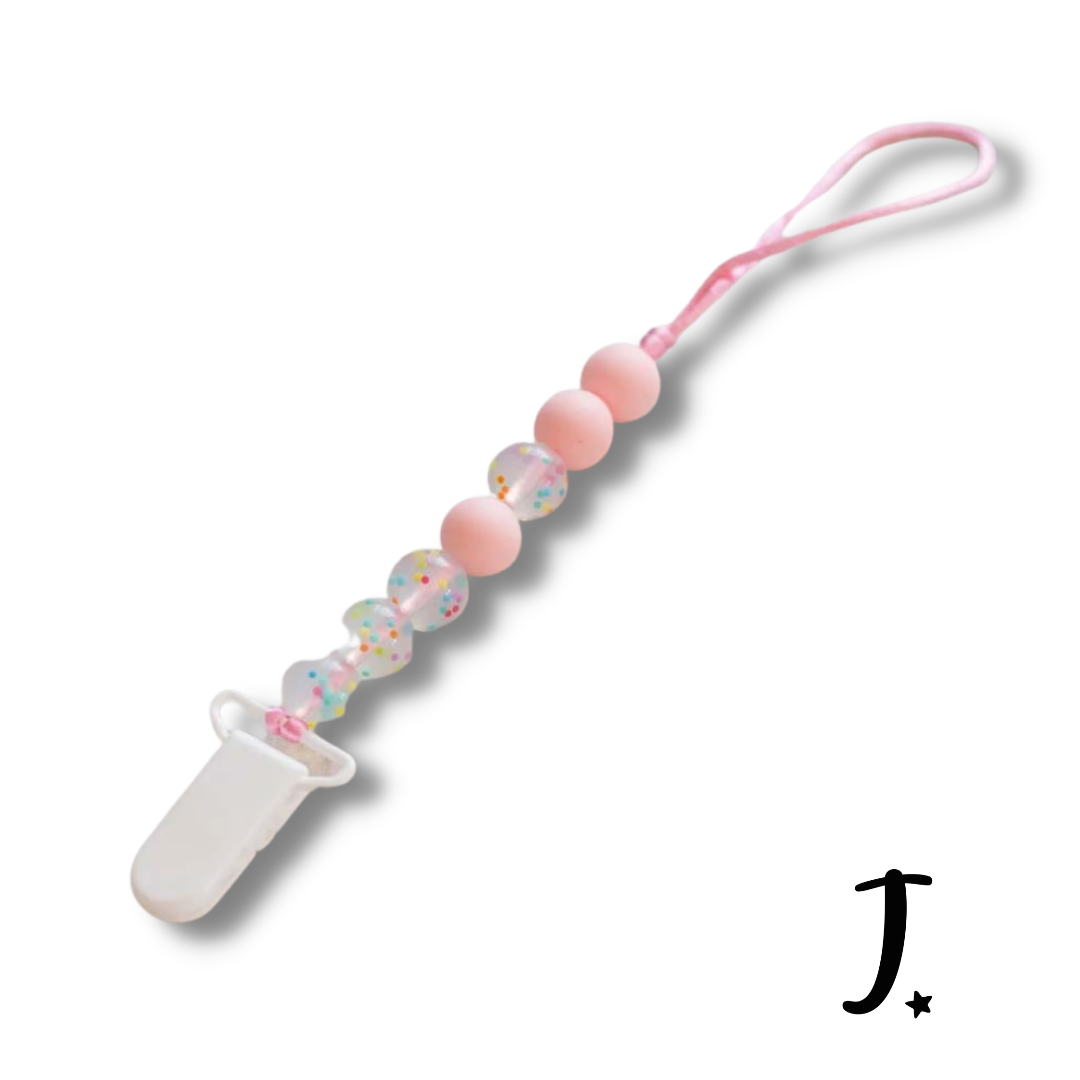 Silicone dummy clip MINI, pink