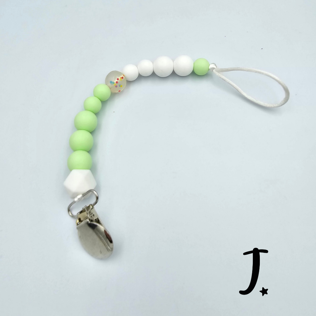 Silicone dummy clip, light green