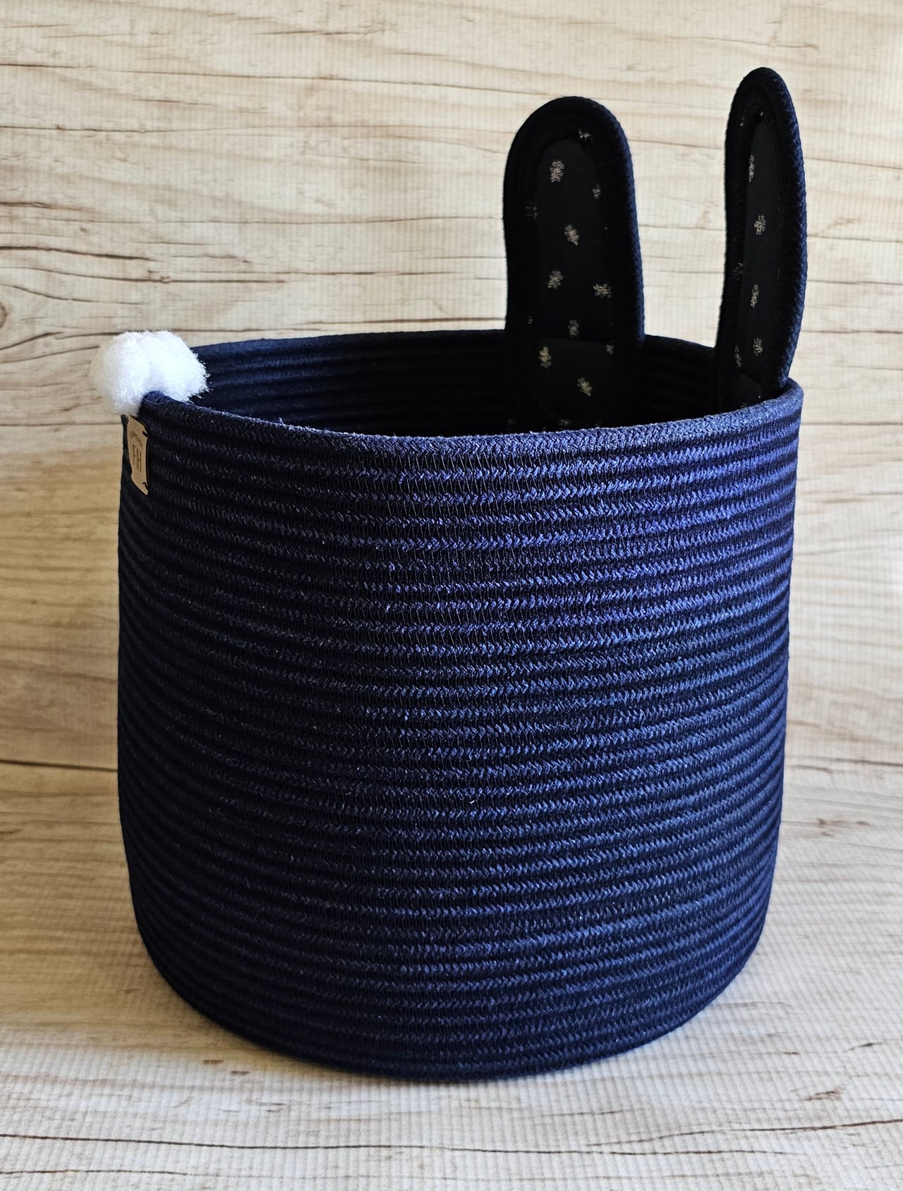 Bunny rope basket - Navy