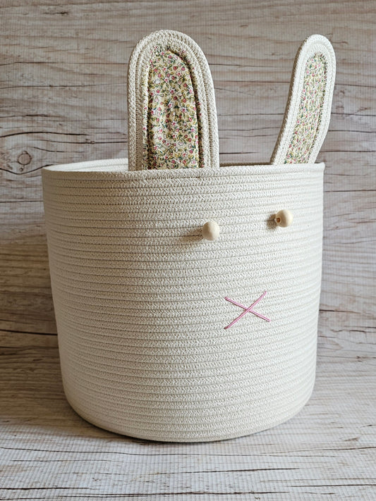 Bunny rope basket - Cream