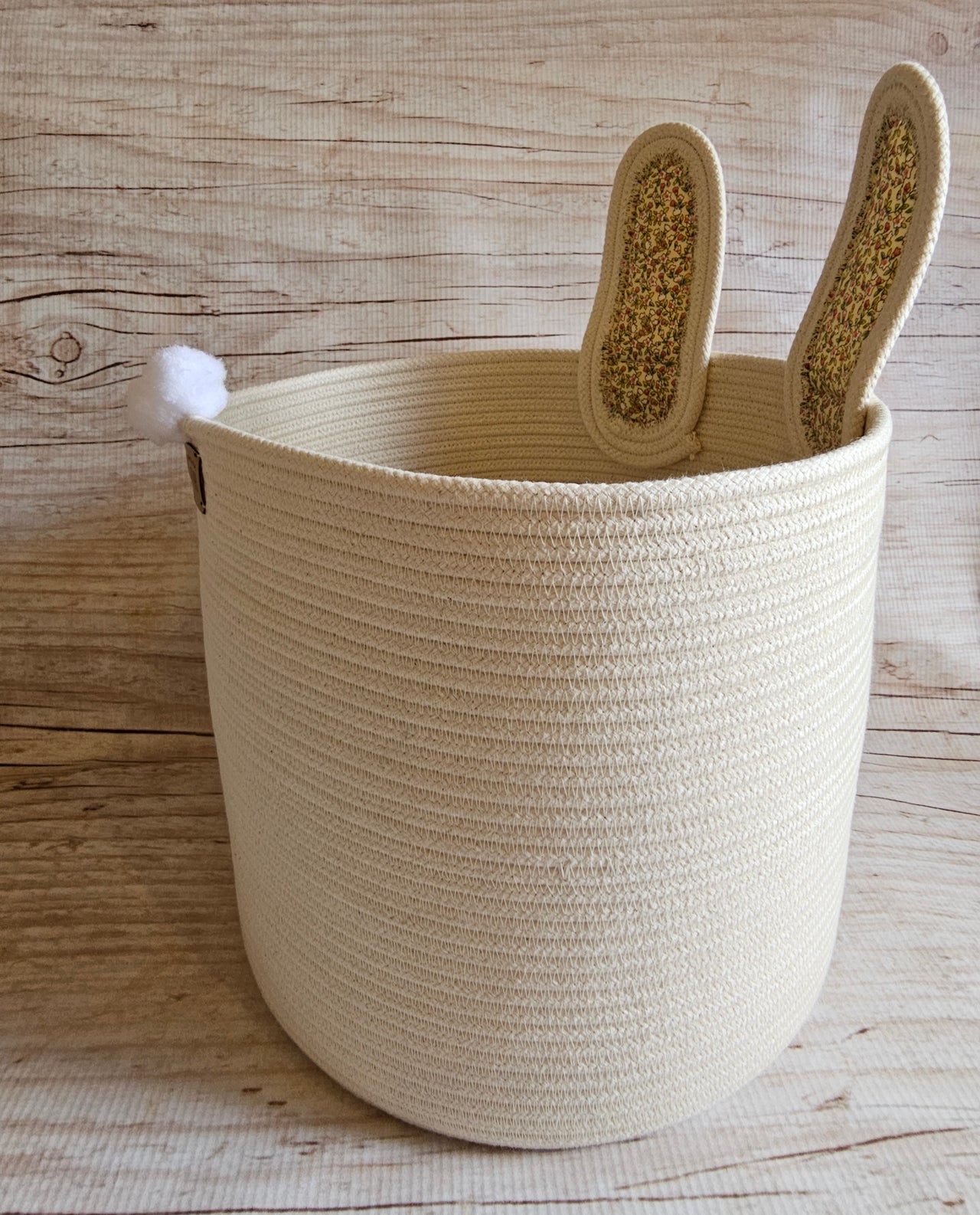 Bunny rope basket - Cream