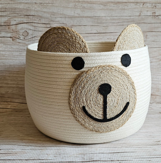 Bear rope basket - light