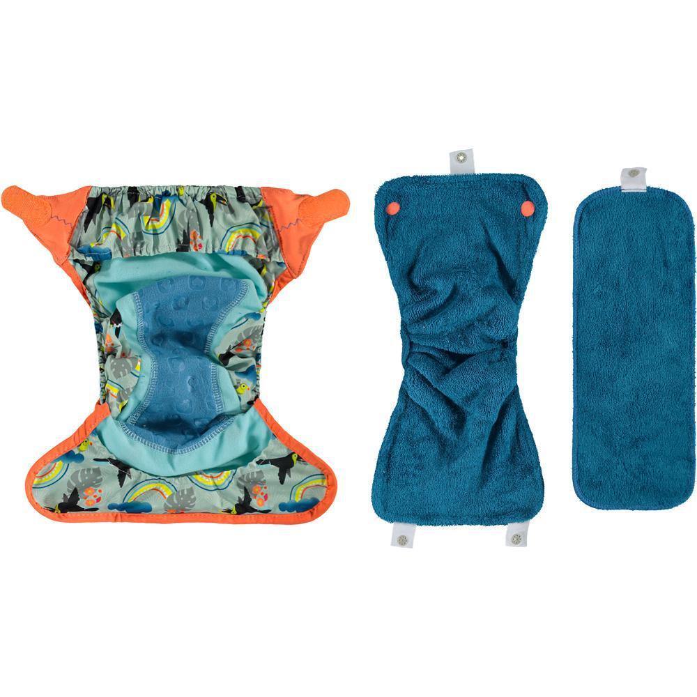 PopIn Single Printed Nappy Bamboo - Toucan
