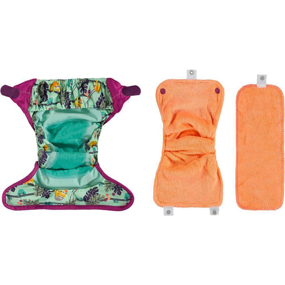 PopIn Single Printed Nappy Bamboo - Sloth