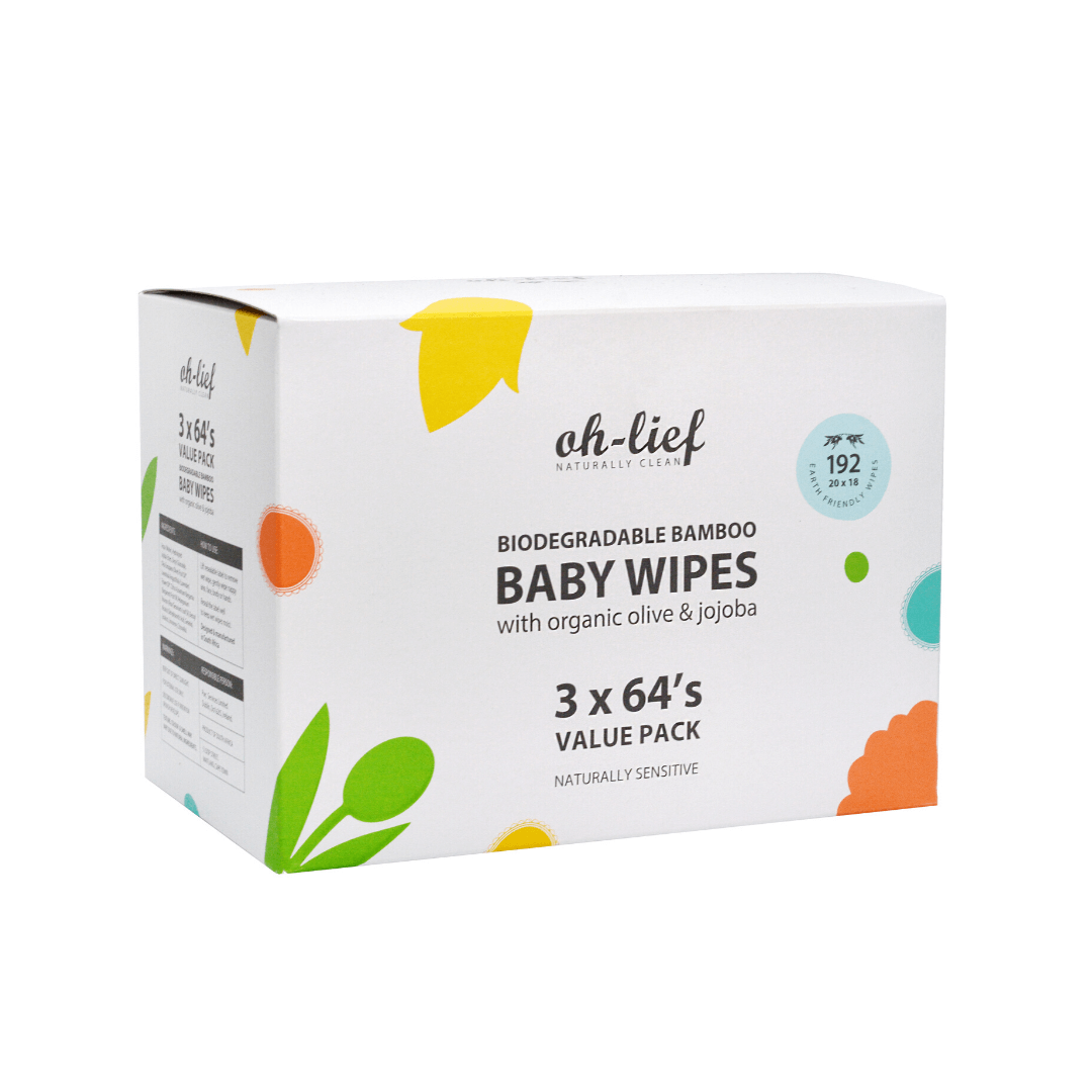Oh Lief Biodegradable Bamboo Baby wipes 64’s