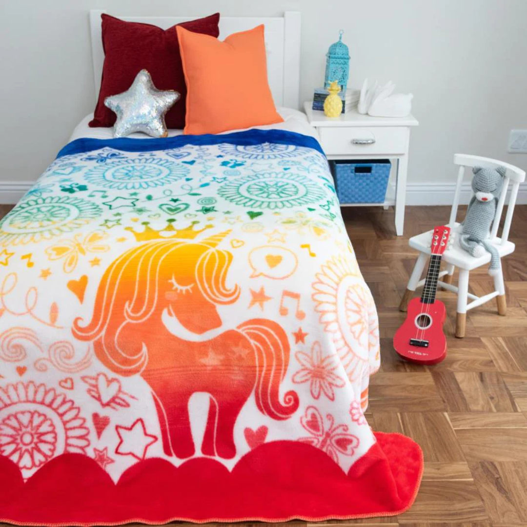 Bellissima kids blanket - Rainbow unicorn