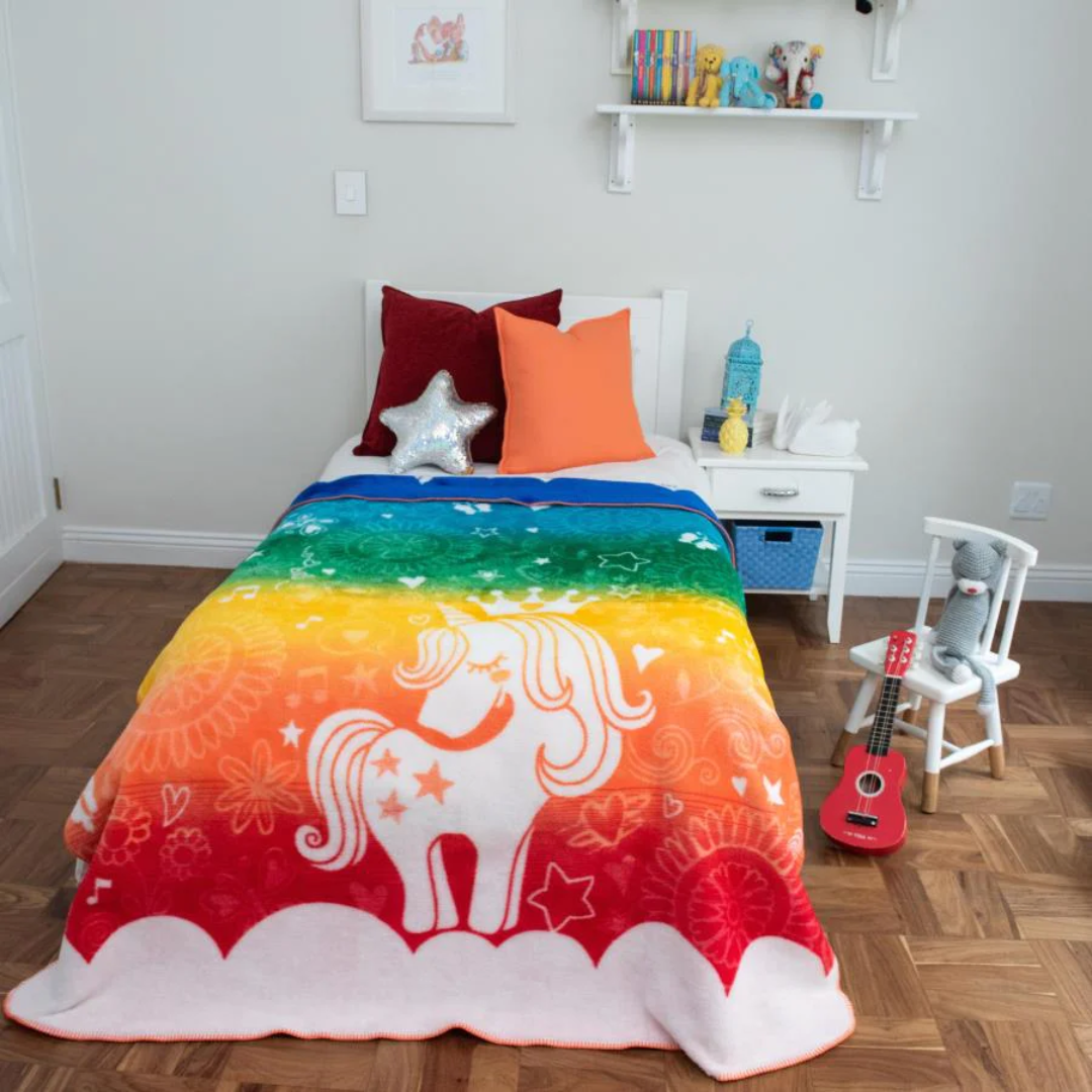 Bellissima kids blanket - Rainbow unicorn