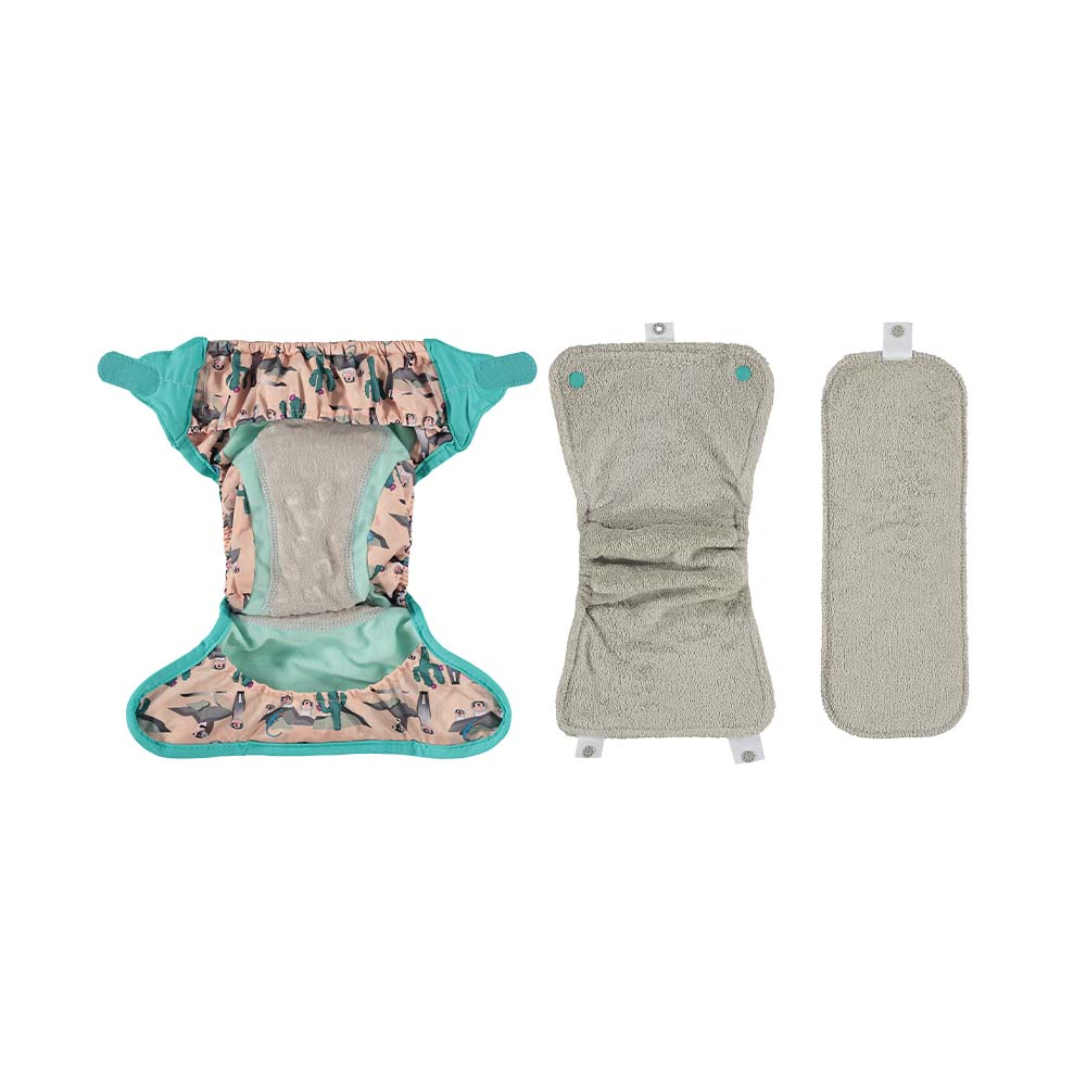 PopIn Single Printed Nappy Bamboo - Ferret