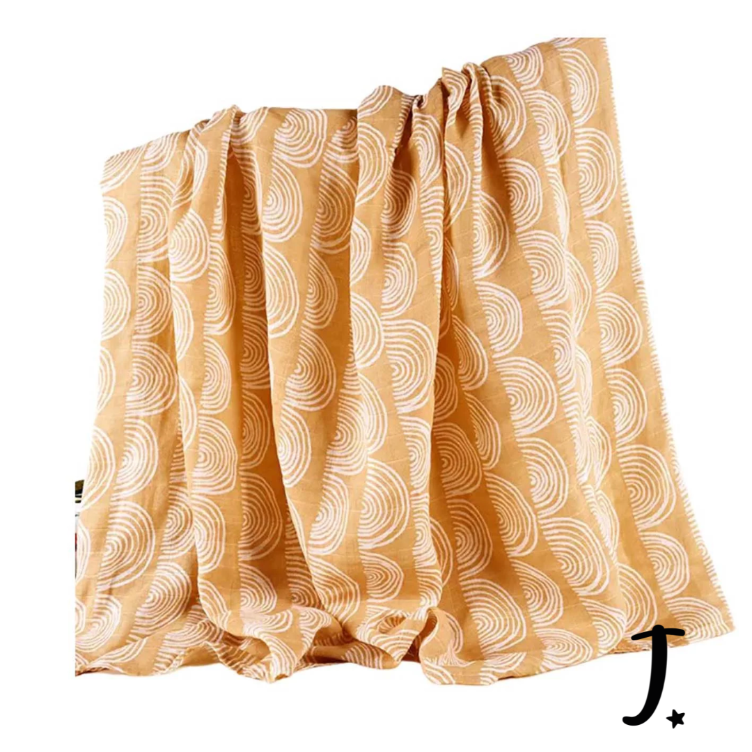 100% cotton muslin blanket - Nude rainbows