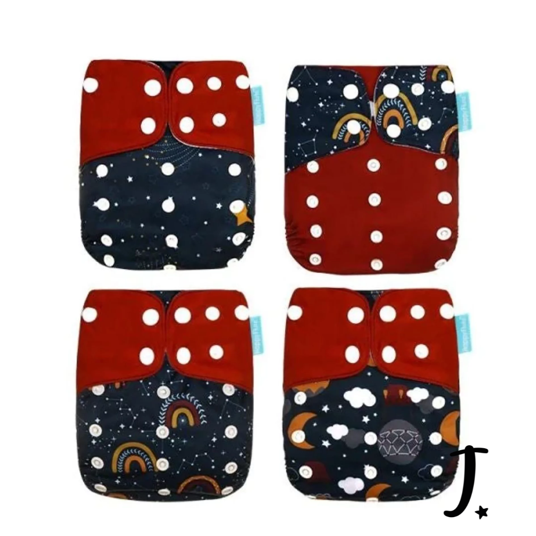 4 Pack Happy Flute pockets - night in the sky