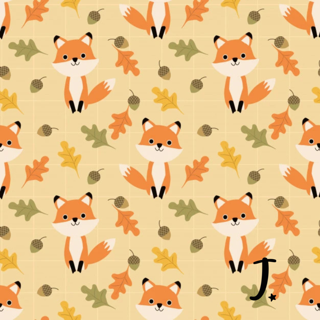 Newborn Swaddle Set, Autumn Foxes Print and vest