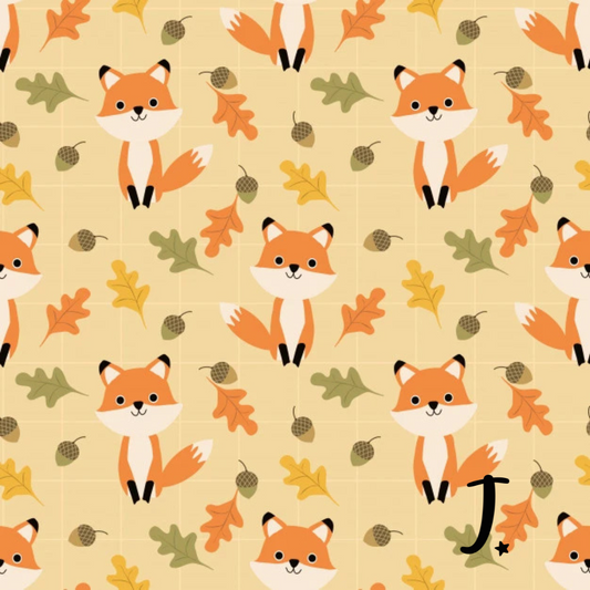 Newborn Swaddle Set, Autumn Foxes Print and vest