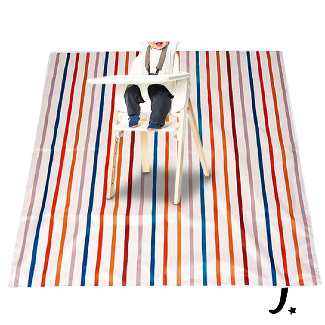 Non slip spill and play mat - Stripes