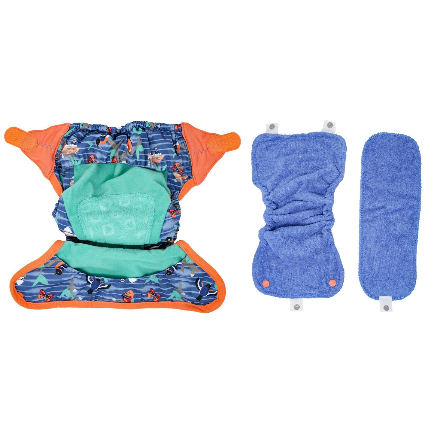 PopIn Single Printed Nappy Bamboo - Twilight Garden