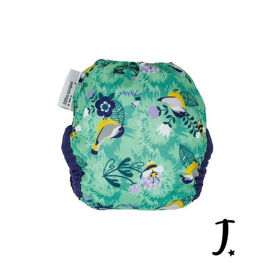 PopIn Single Printed Nappy Bamboo - Around The Garden (Newborn)