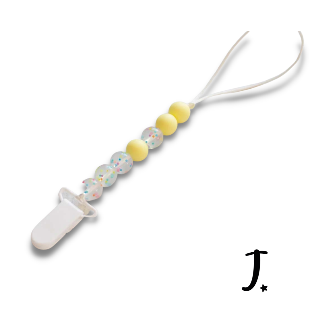Silicone dummy clip MINI, yellow