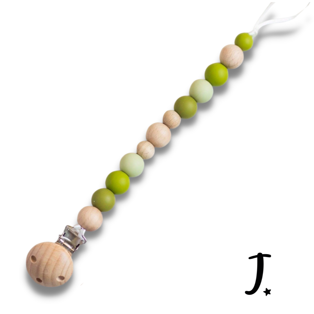 Silicone dummy clip, lime green