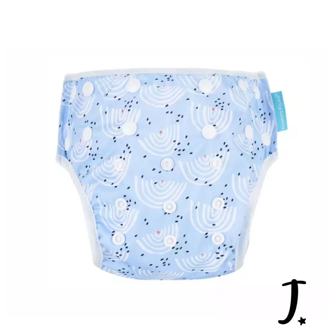 Swim diaper blue rainbow