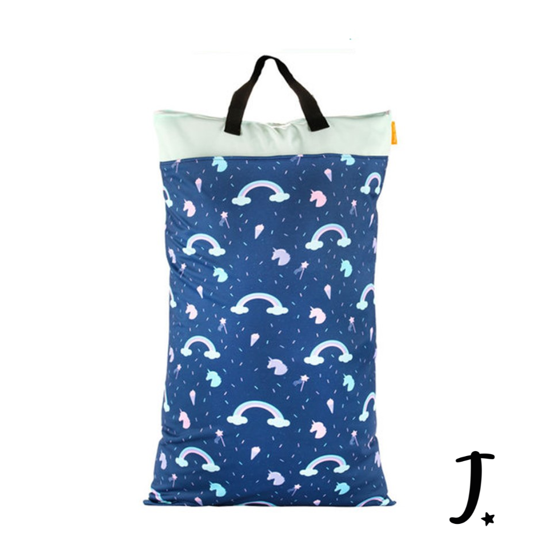 Happy Flute Wet bag Unicorn Rainbows (Large)
