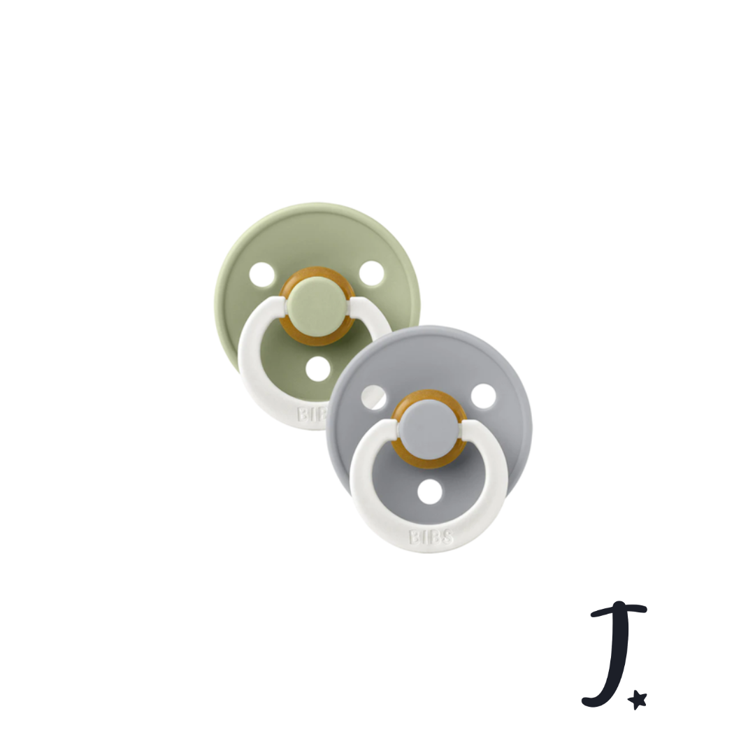 BIBS pacifier, Color Glow, 2 pack - Size 1-3,