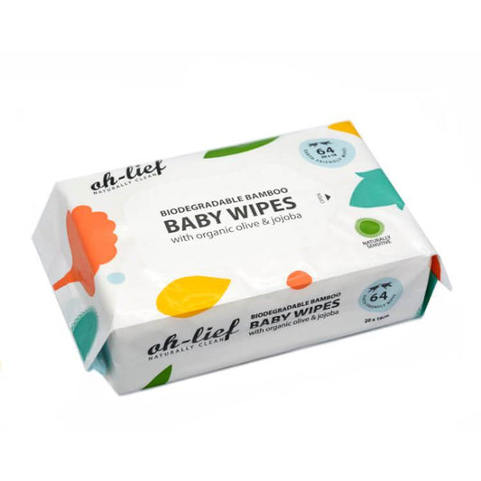 Oh Lief Biodegradable Bamboo Baby wipes 64’s