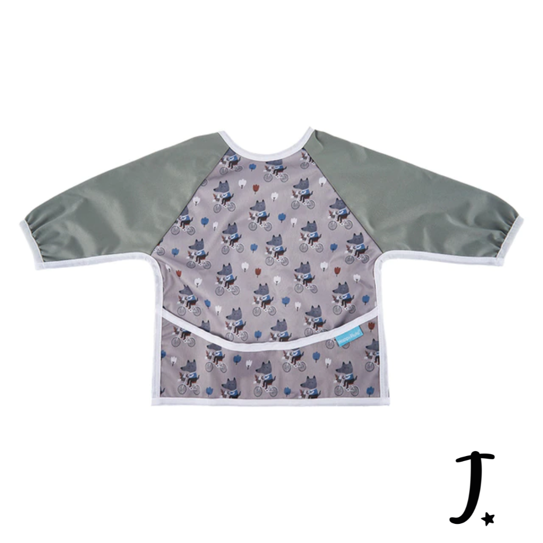 Long sleeve bib - Fox on a bicycle