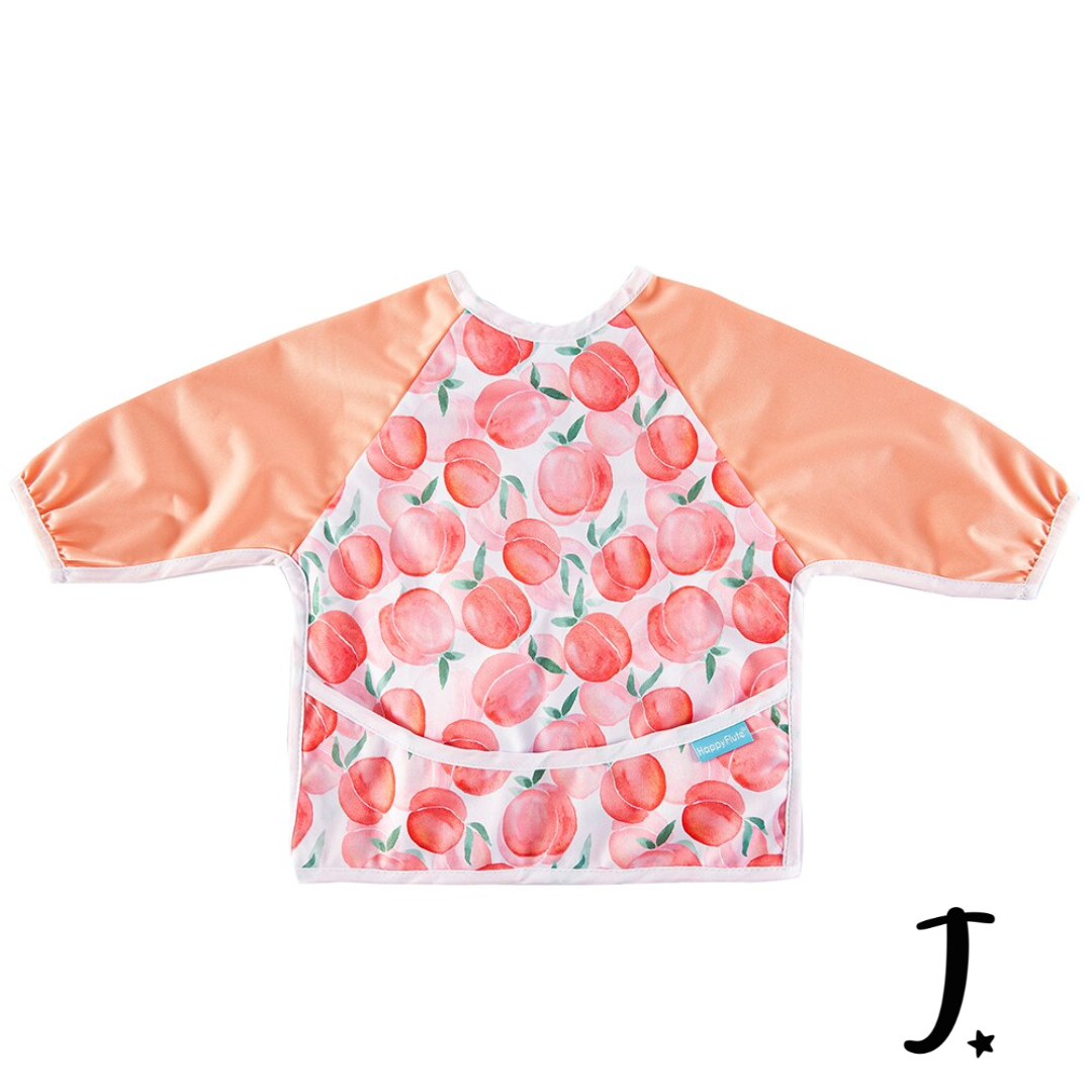 Long sleeve bib - Peaches