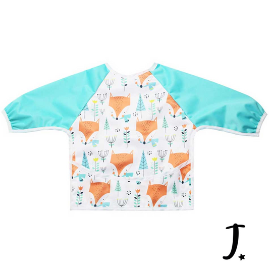 Long sleeve bib - Foxes