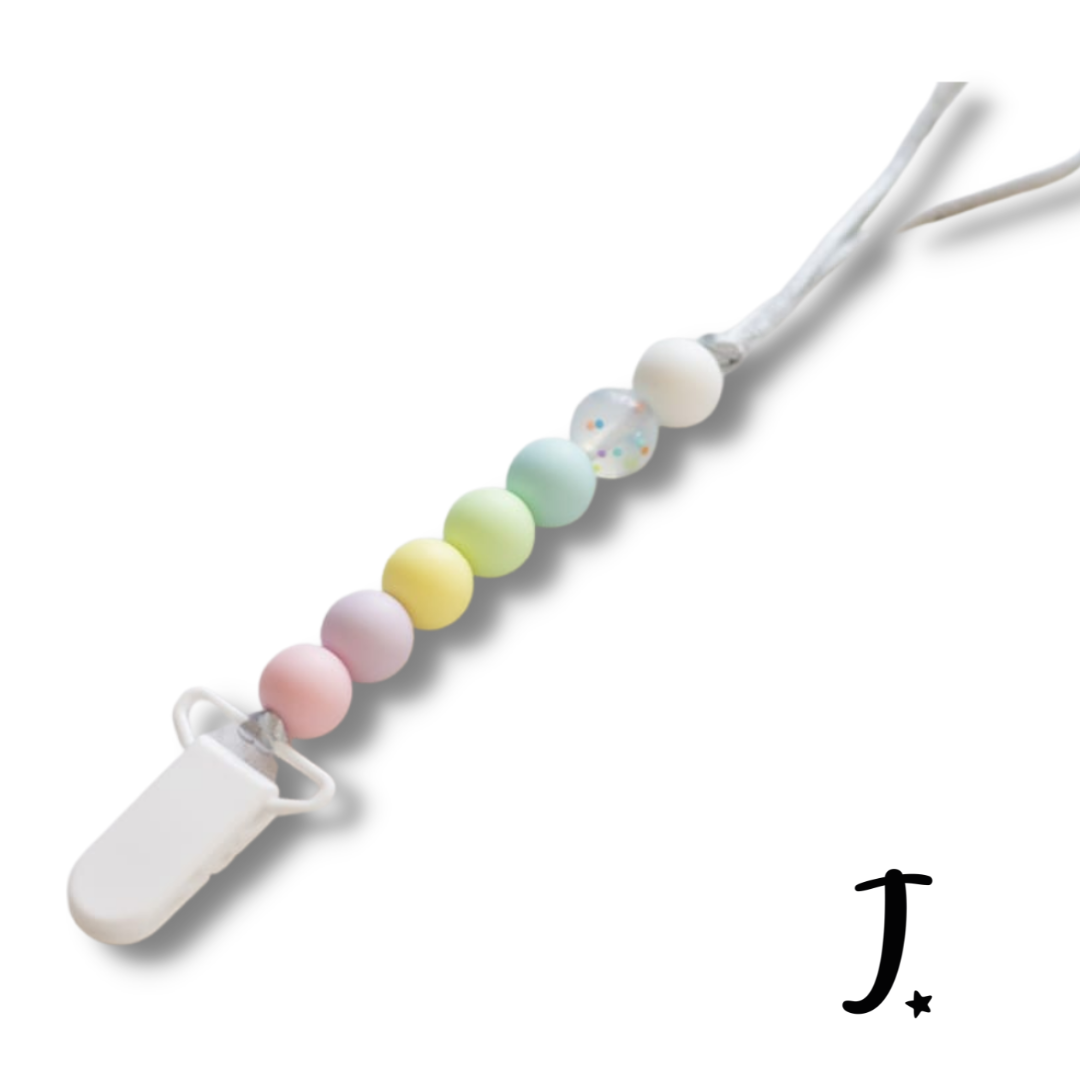 Silicone dummy clip MINI, rainbow