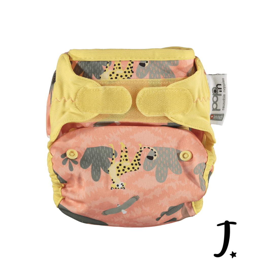 PopIn Single Printed Nappy Bamboo - Cheetah