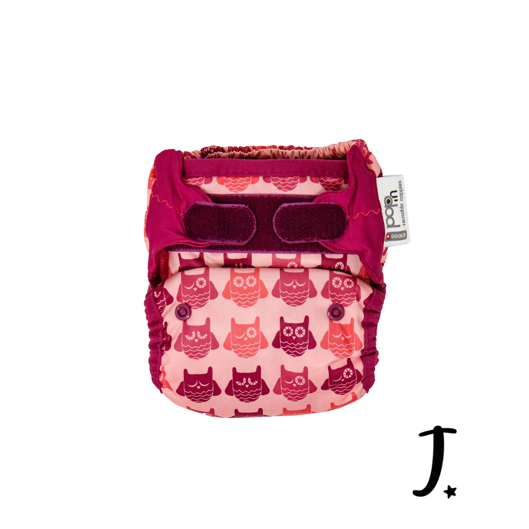 PopIn Single Printed Nappy Bamboo - Owl
