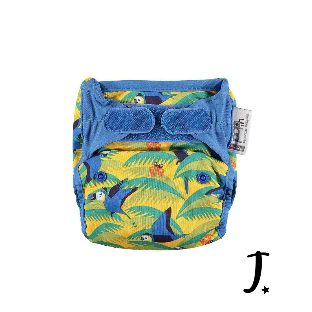 PopIn Single Printed Nappy Bamboo - Parrot
