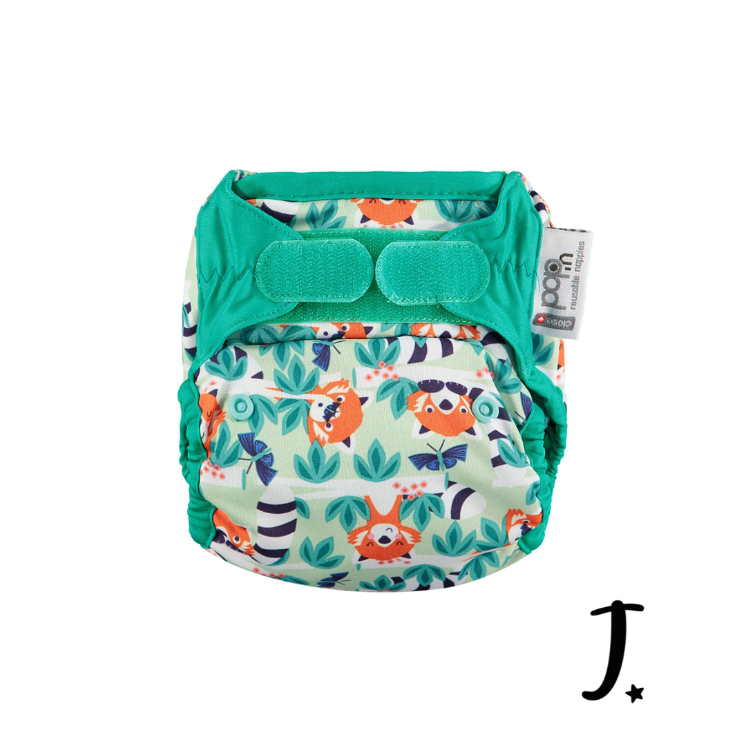 PopIn Single Printed Nappy Bamboo - Red Panda