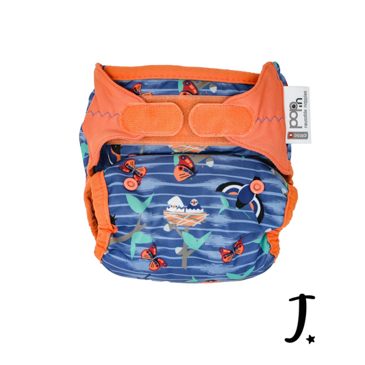 PopIn Single Printed Nappy Bamboo - Twilight Garden