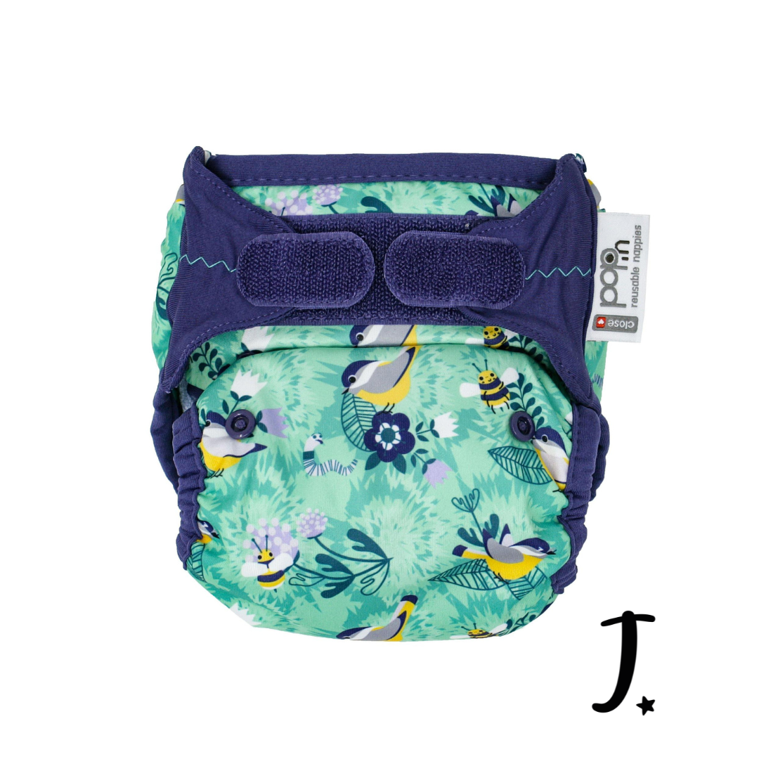 PopIn Single Printed Nappy Bamboo - Around The Garden