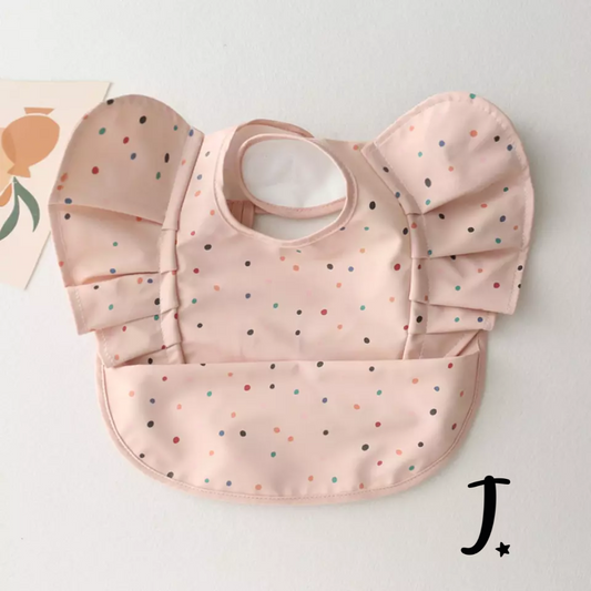 Ruffle bib - Small dots