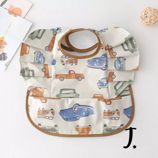 Ruffle bib - Vintage cars