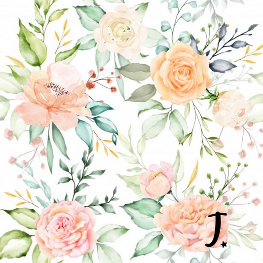 Rose floral, fleece blanket